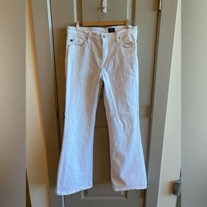 AG Jean The Quinne high rise flare in white